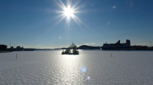 ... aus dem vereisten Oslofjord.