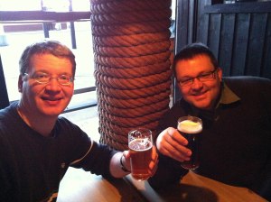 Stefan und ich im Rorbua