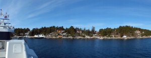 Schöne Häuser im Oslofjord...