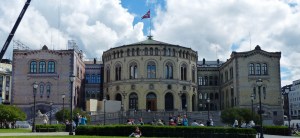 Das Stortinget - Norwegens Parlament (die Wahl ist übrigens 2 Wochen vor der Bundestagswahl)