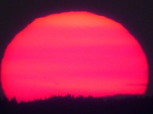 ... mit Sonnenuntergang ...