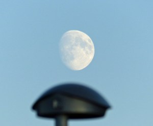 Auf dem Heimweg noch ein Foto des "Fast-Vollmondes"