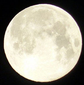 Vollmond über Oslo im Juli 2013 