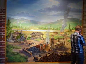 Szene aus dem fruehen Bergarbeiterleben...