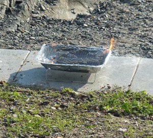 Grillen auf der Insel mit meinem Besuch