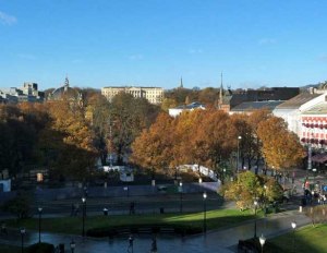 Blick vom großen Sitzungssaal Richtung Schloß