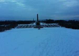 Frognerpark mit typischen 2014er Winterwetter...