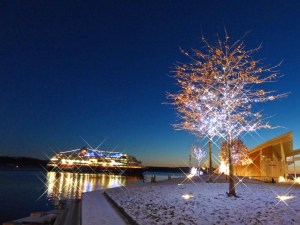 Leider lies sie sich mit der Abreise ordentlich Zeit. In der Kälte! 