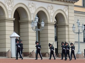 Wachwechsel am Schloss.