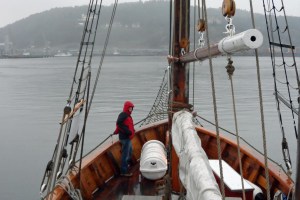 Trotz Nieselregens draußen :-) 