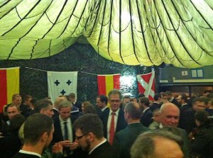 Empfang auf der "Augsburg"