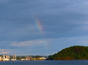 Regenbogen ueber Hovedøya