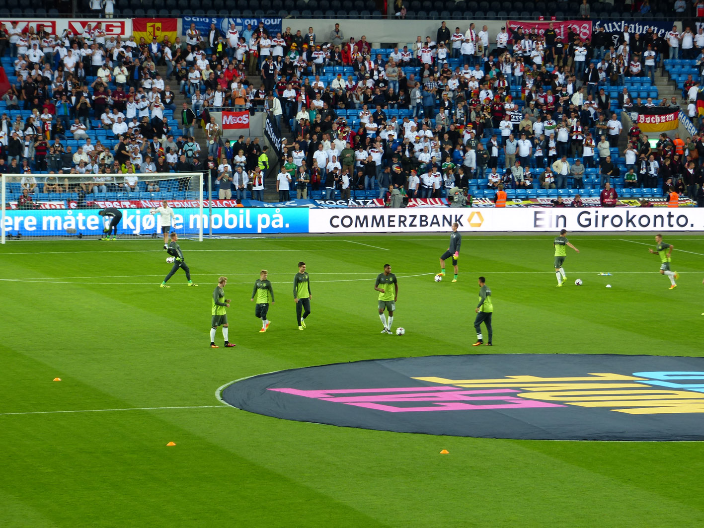 Aufwärmen vor dem Spiel