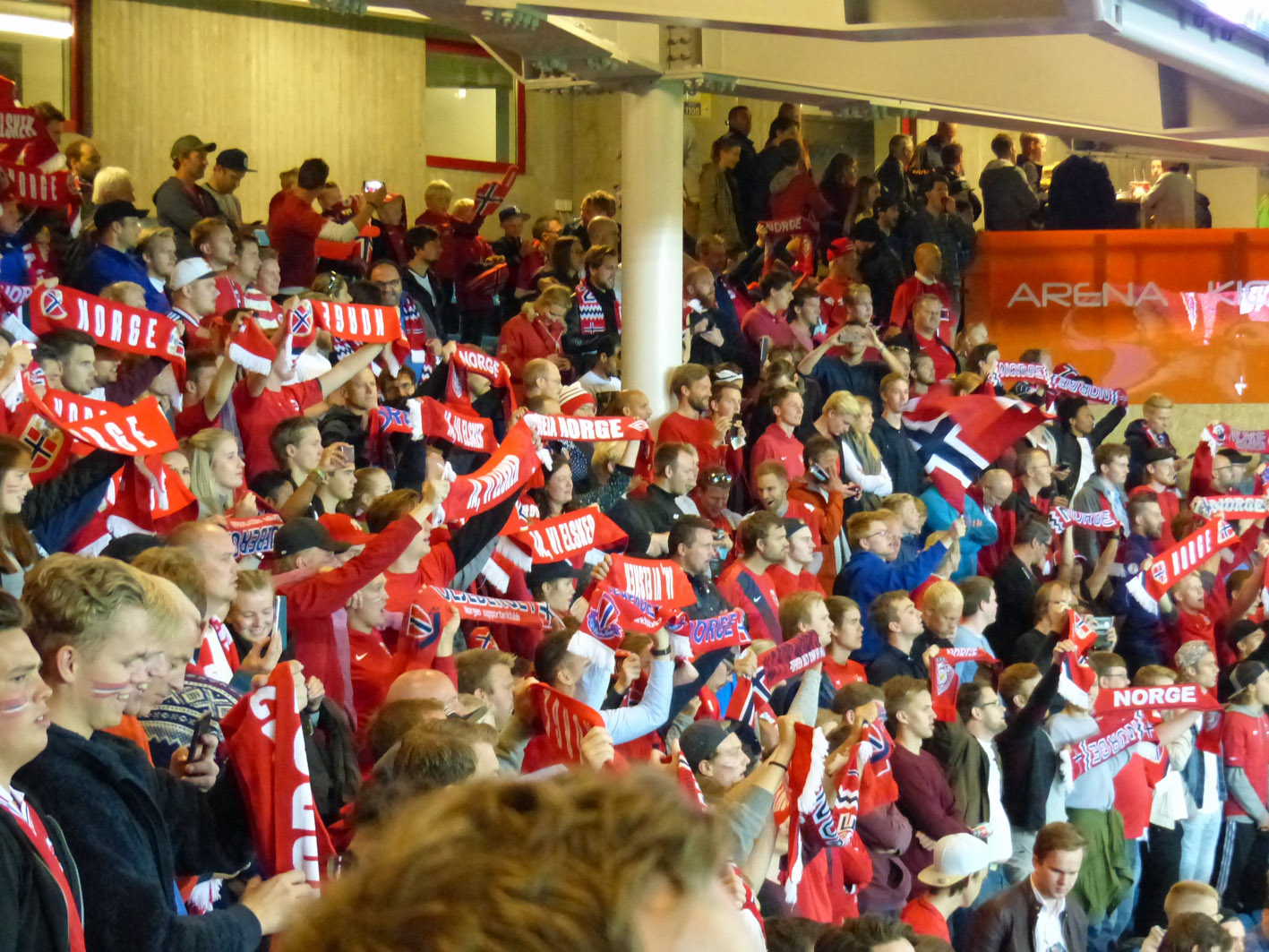 Norwegische "Hardcore" Fans - die haben für die meiste Stimmung gesorgt. 